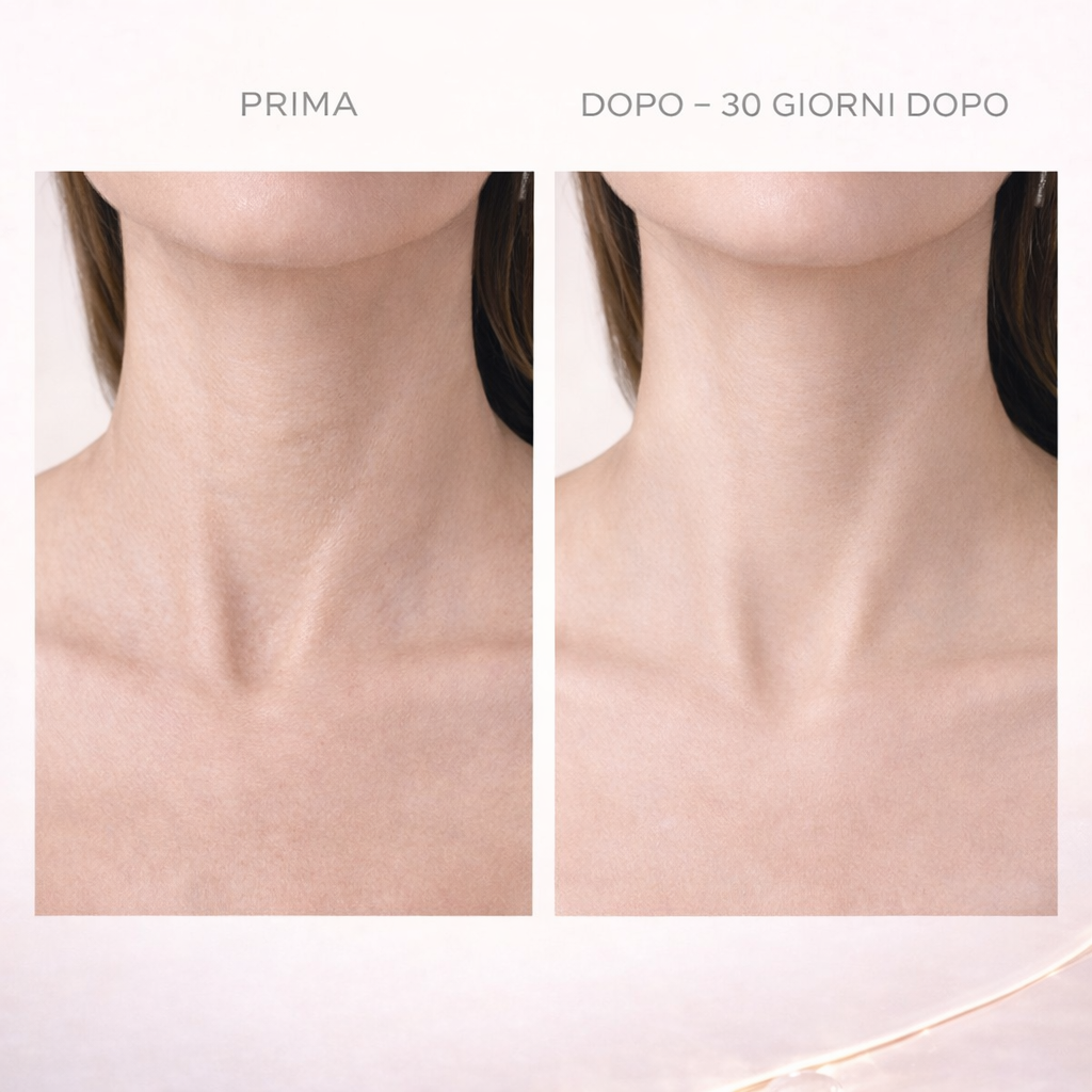 ZENTA LUMINA™ — Maschera Collo al Collagene con Acido Ialuronico